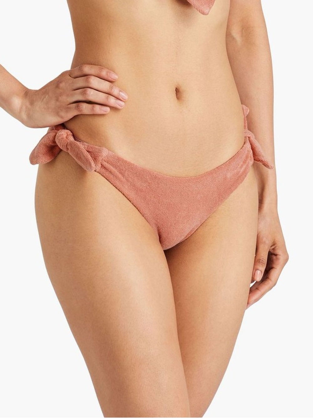 ZIMMERMAN pink knotted terry bikini bottom